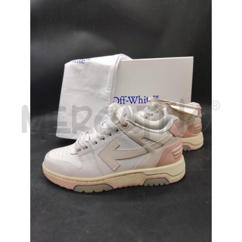 SNEAKERS D SCATO OFF WHITE BIANCHE ROSA  | Mercatino dell'Usato Roma eur 3