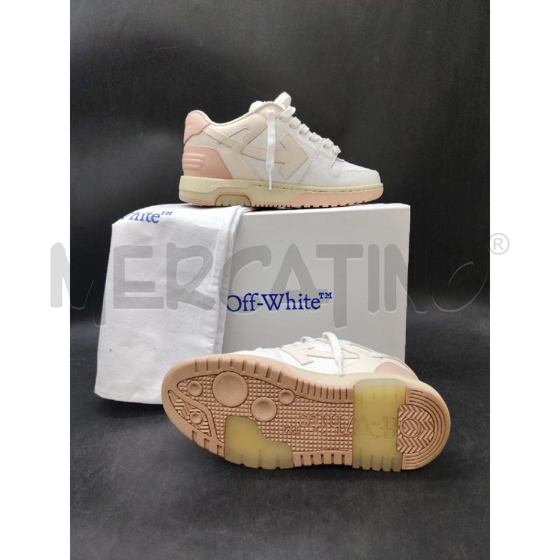 SNEAKERS D SCATO OFF WHITE BIANCHE ROSA  | Mercatino dell'Usato Roma eur 4