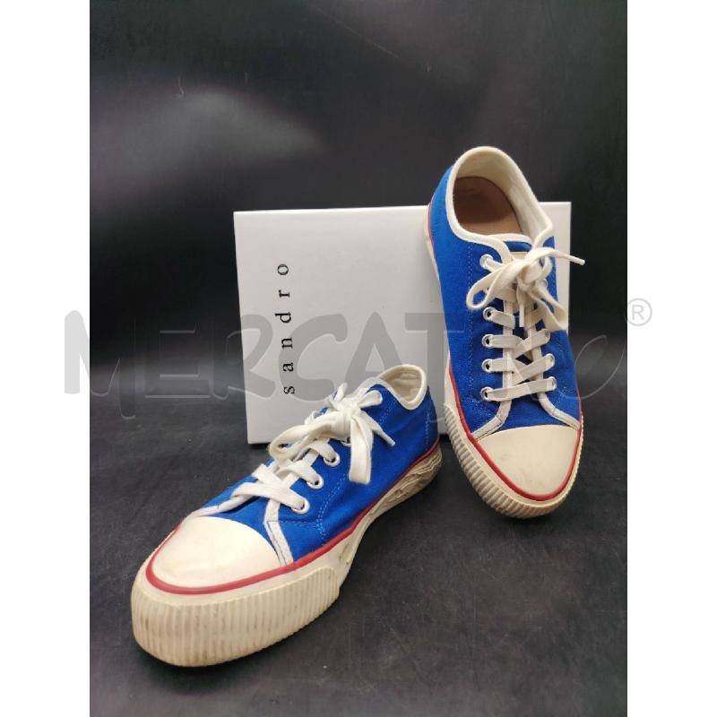 SNEAKERS D SCATO SANDRO BLU TELA PARA FIAMME  | Mercatino dell'Usato Roma eur 1