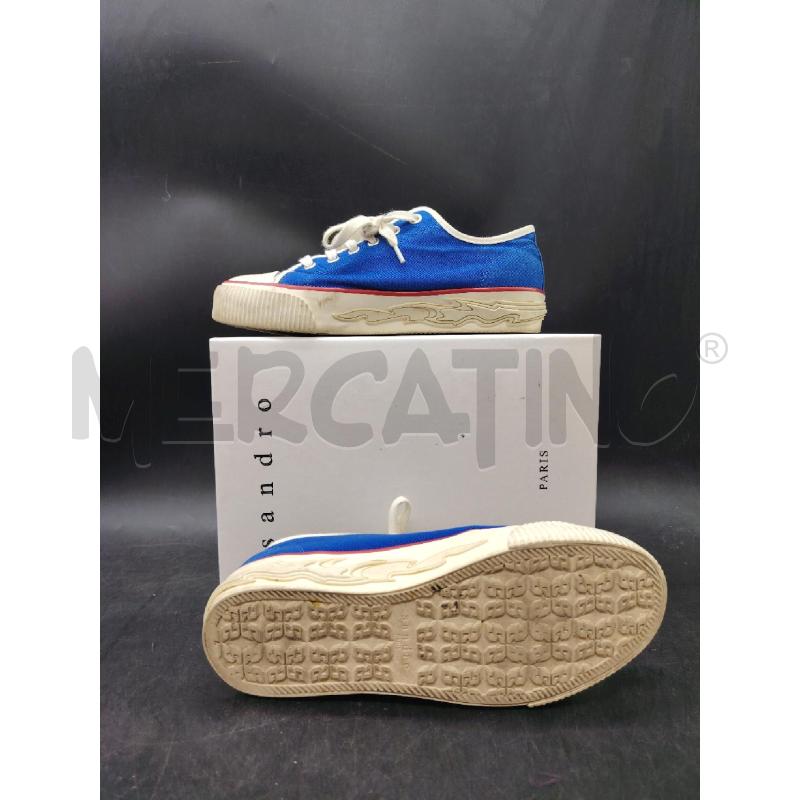 SNEAKERS D SCATO SANDRO BLU TELA PARA FIAMME  | Mercatino dell'Usato Roma eur 3