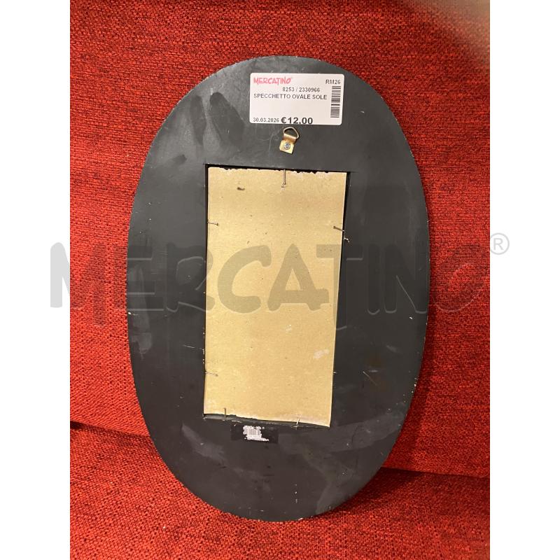 SPECCHETTO OVALE SOLE | Mercatino dell'Usato Roma eur 2