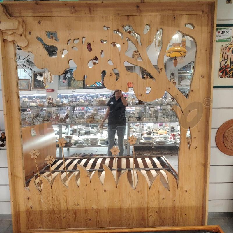 SPECCHIO ARTIGIANALE LEGNO GRANDE | Mercatino dell'Usato Roma eur 1