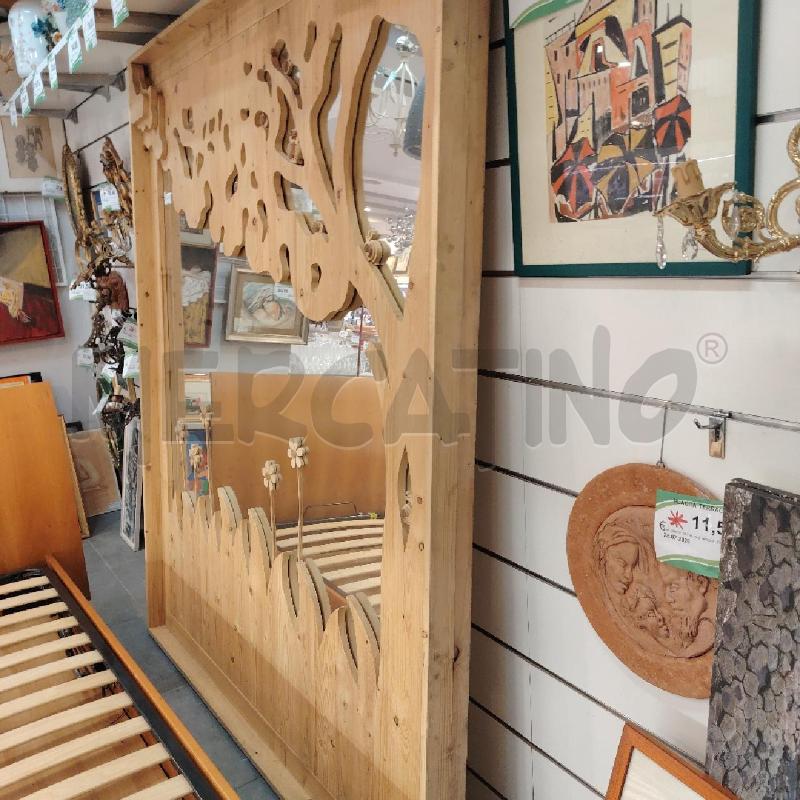 SPECCHIO ARTIGIANALE LEGNO GRANDE | Mercatino dell'Usato Roma eur 4