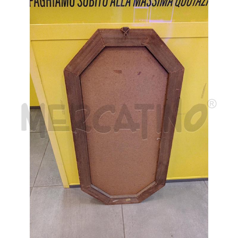 SPECCHIO LEGNO OTTAGONALE LUNGO | Mercatino dell'Usato Roma eur 3