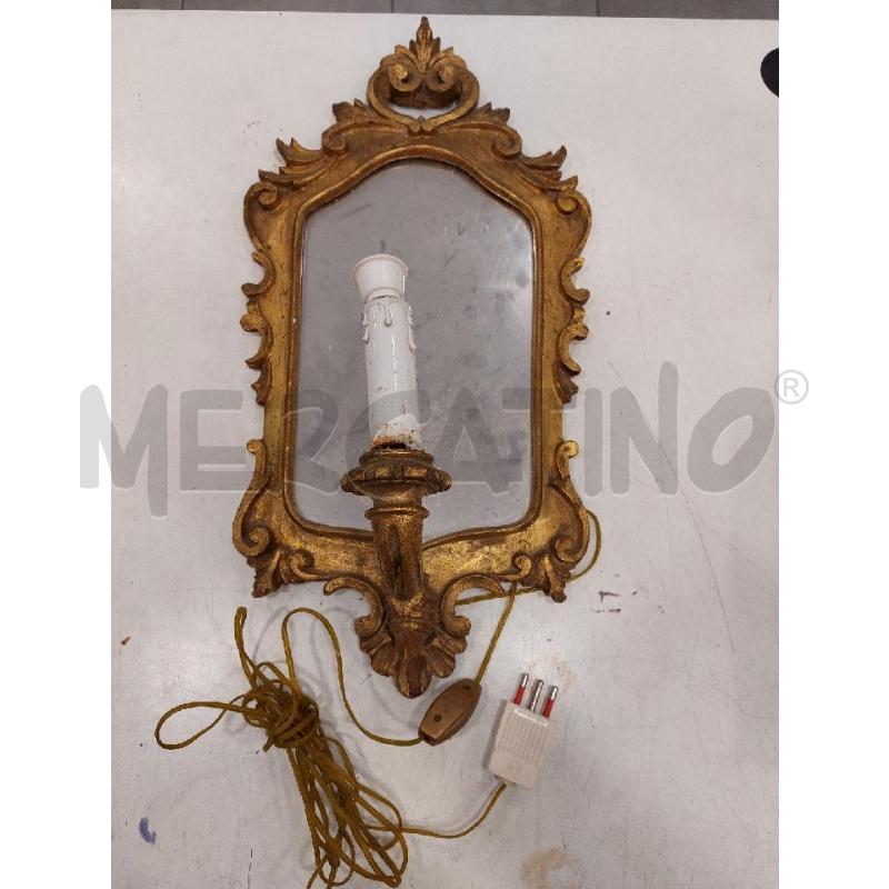 SPECCHIO LEGNO VECCHIO C/APPLIQUE | Mercatino dell'Usato Roma eur 1