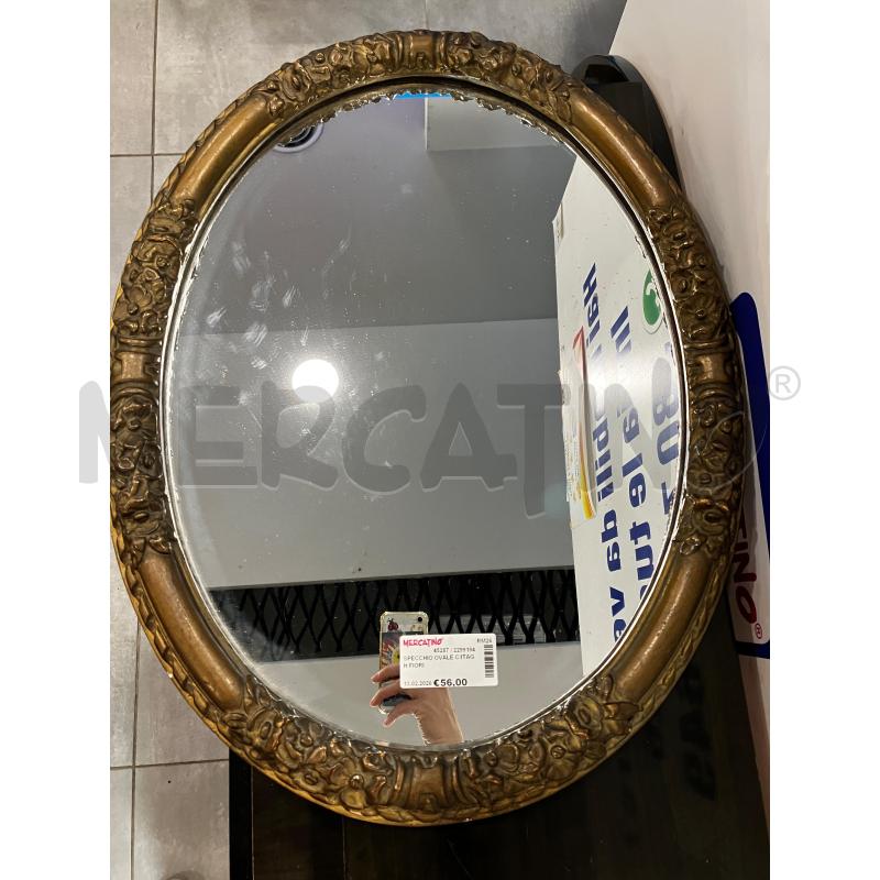 SPECCHIO OVALE C/ITAGH FIORI | Mercatino dell'Usato Roma eur 1