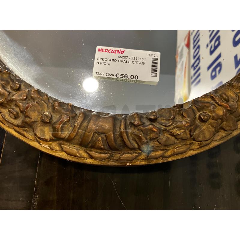 SPECCHIO OVALE C/ITAGH FIORI | Mercatino dell'Usato Roma eur 2