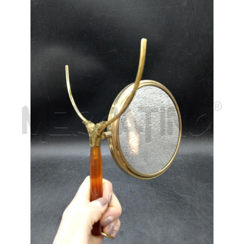 SPECCHIO  MANICO AMBRATO | Mercatino dell'Usato Roma eur 2