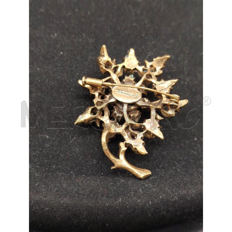 SPILLA ALCOZER MAZZO FIORE PERLINE | Mercatino dell'Usato Roma eur 2