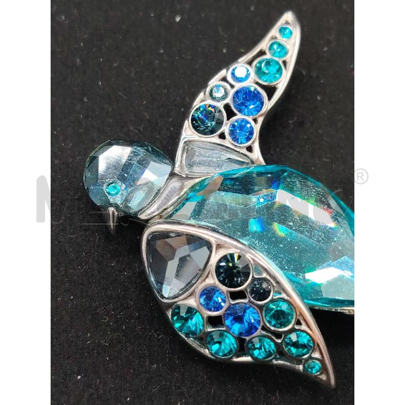 SPILLA SWAROVSKI UCCELLO STRASS BLU | Mercatino dell'Usato Roma eur 2