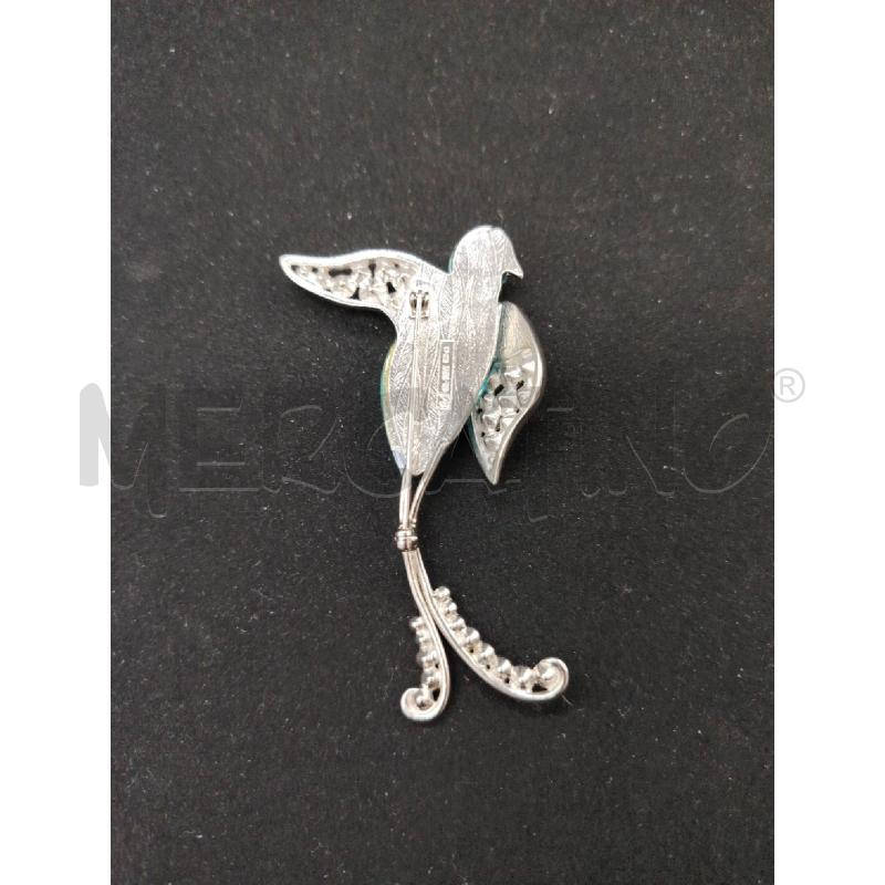 SPILLA SWAROVSKI UCCELLO STRASS BLU | Mercatino dell'Usato Roma eur 3