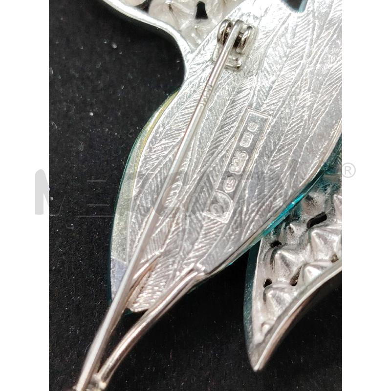 SPILLA SWAROVSKI UCCELLO STRASS BLU | Mercatino dell'Usato Roma eur 4