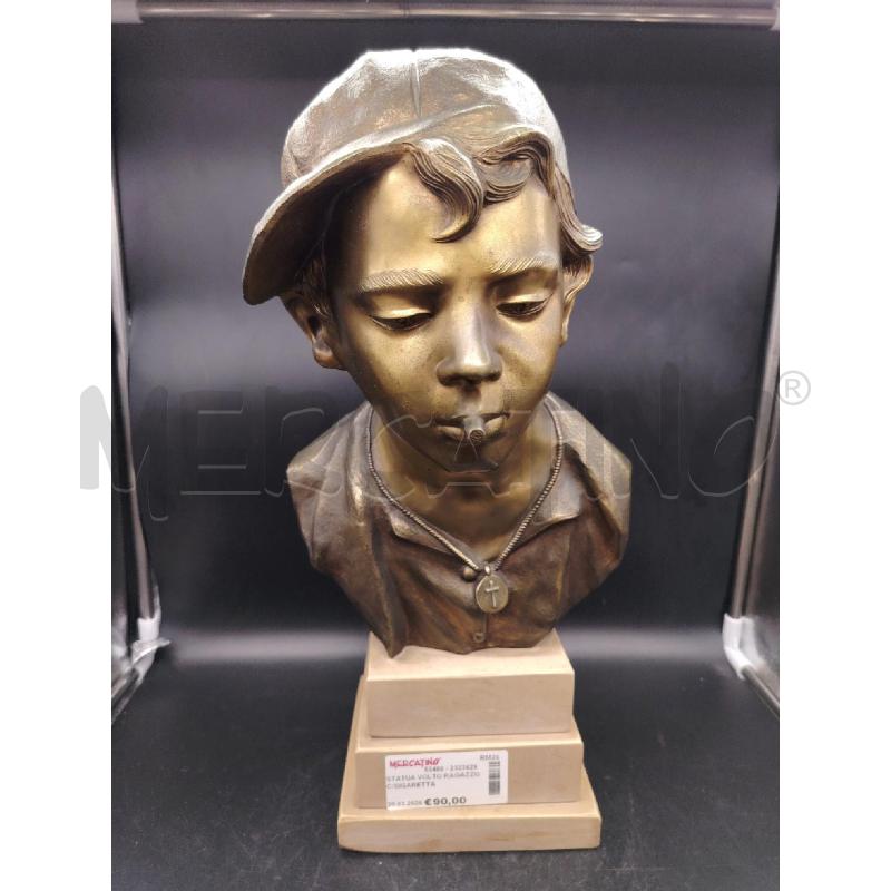 STATUA VOLTO RAGAZZO C/SIGARETTA  | Mercatino dell'Usato Roma eur 1