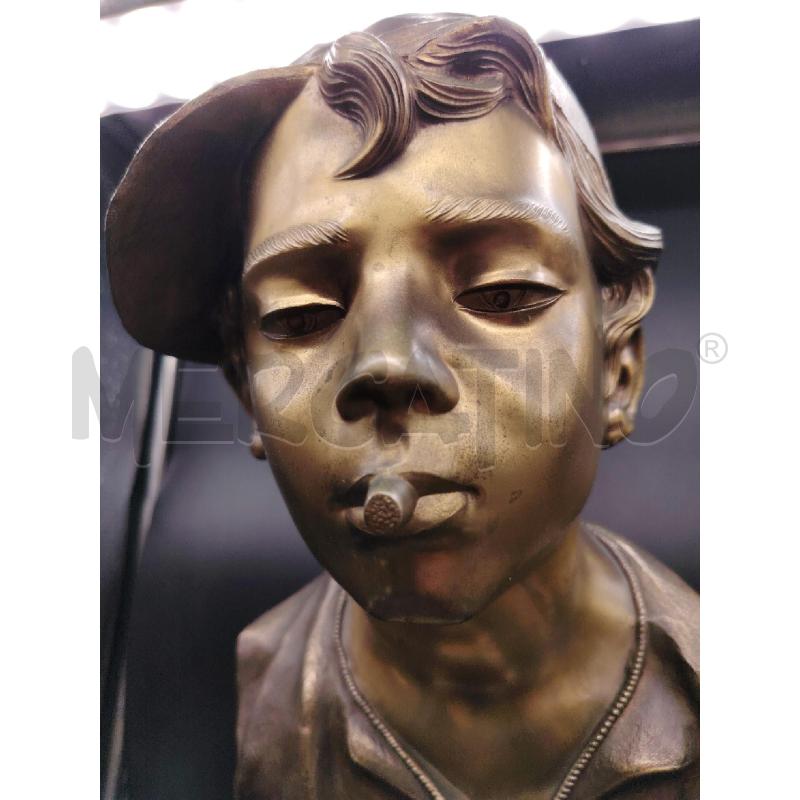 STATUA VOLTO RAGAZZO C/SIGARETTA  | Mercatino dell'Usato Roma eur 2
