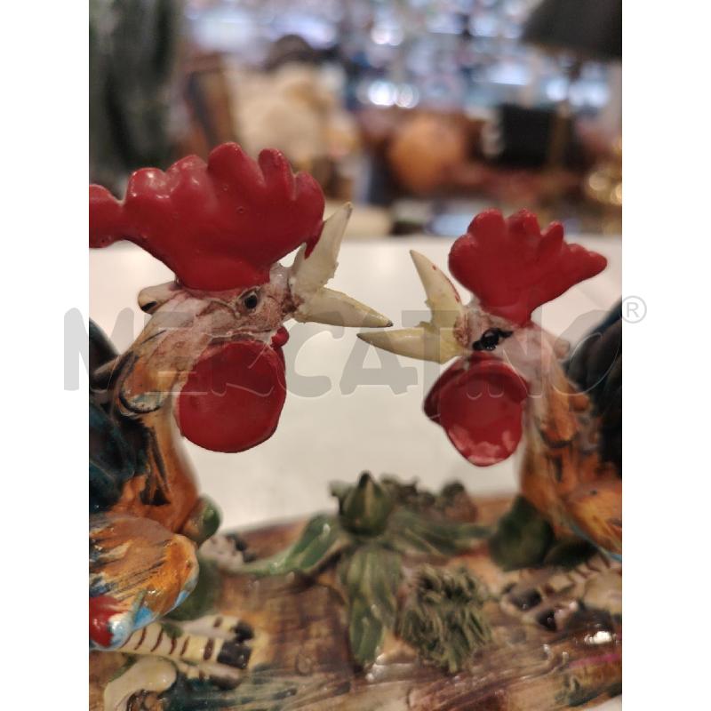 STATUINA GALLETTI COMBATTENTI  | Mercatino dell'Usato Roma eur 2