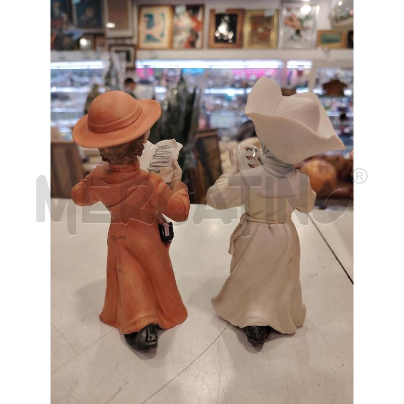 STATUINE COPPIA MONACI CDM  | Mercatino dell'Usato Roma eur 2