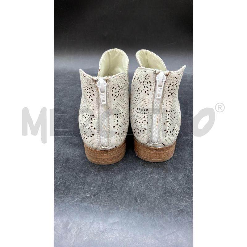 STIVALETTI D ELVIO ZANON GRIGIO CHIARO TRAFORATO | Mercatino dell'Usato Roma eur 4