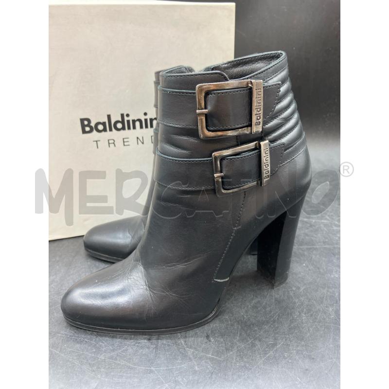 STIVALETTI D SCATO BALDININI NERO DUE FIBBIE | Mercatino dell'Usato Roma eur 3