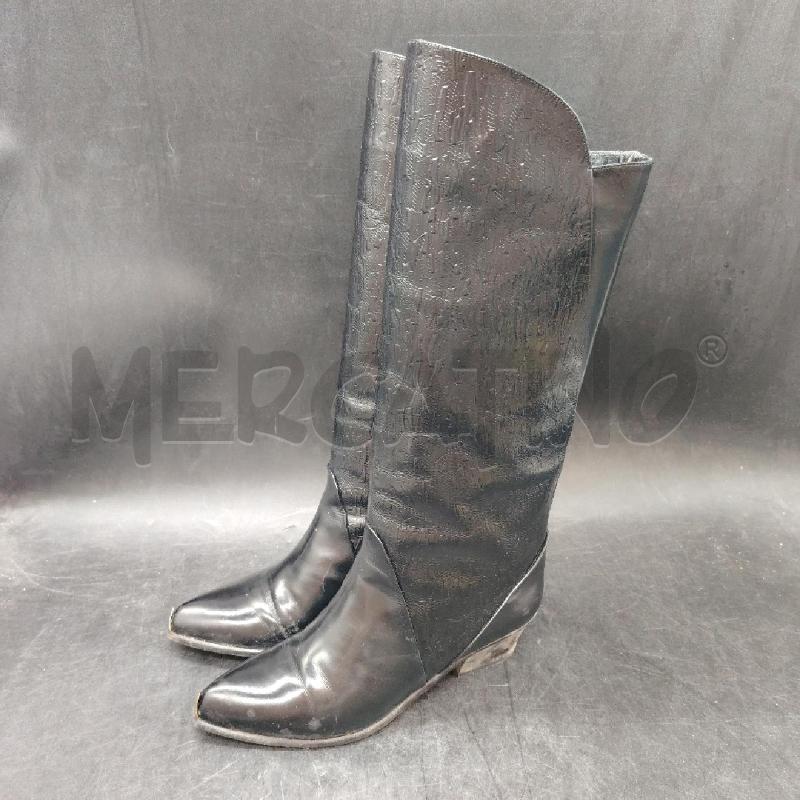 STIVALI D SCATO POLLINI NERO EFFETTO CORTECCIA | Mercatino dell'Usato Roma eur 3