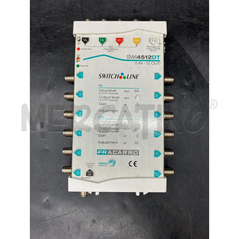 SWITCH LINE SWI4512DT 5 IN 12 OUT + ALIMENTATORE | Mercatino dell'Usato Roma eur 1