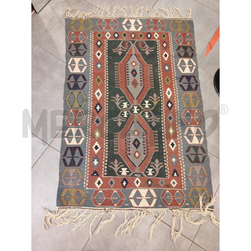 TAPPETO KILIM TONI AZZ/ROSS/VER | Mercatino dell'Usato Roma eur 1
