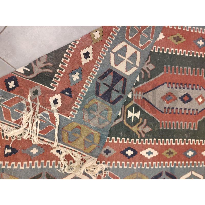 TAPPETO KILIM TONI AZZ/ROSS/VER | Mercatino dell'Usato Roma eur 3