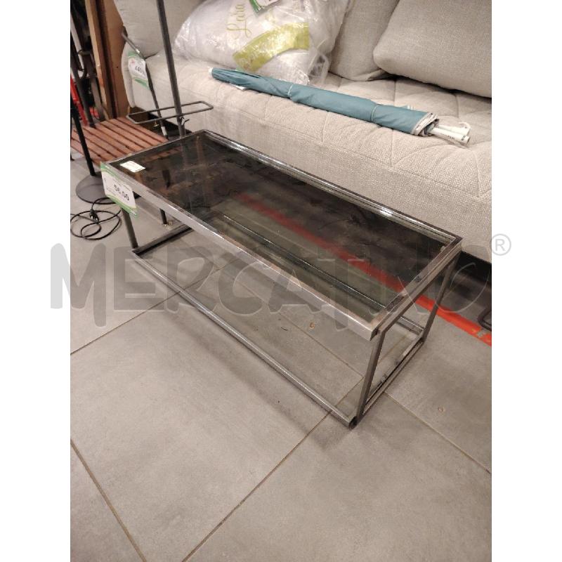 TAVOLINO BASSO CROMO P/VETRO | Mercatino dell'Usato Roma eur 1