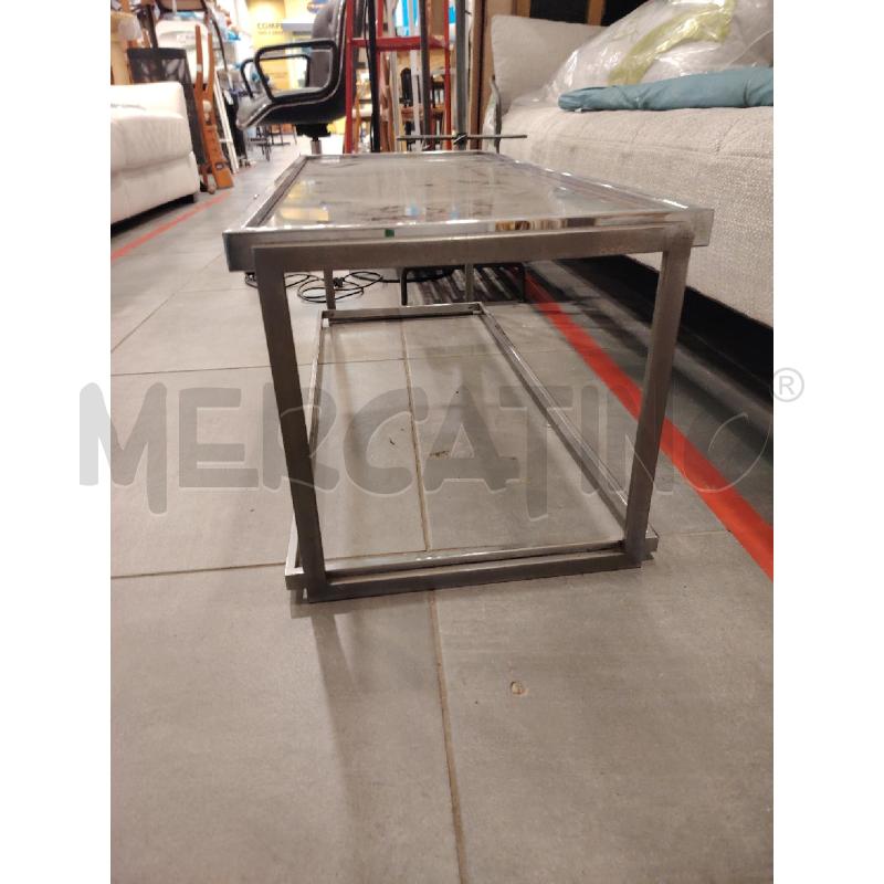 TAVOLINO BASSO CROMO P/VETRO | Mercatino dell'Usato Roma eur 3