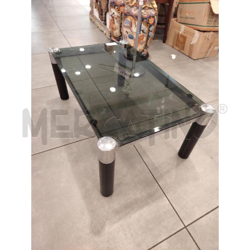 TAVOLINO BASSO VETRO  FUME  | Mercatino dell'Usato Roma eur 1