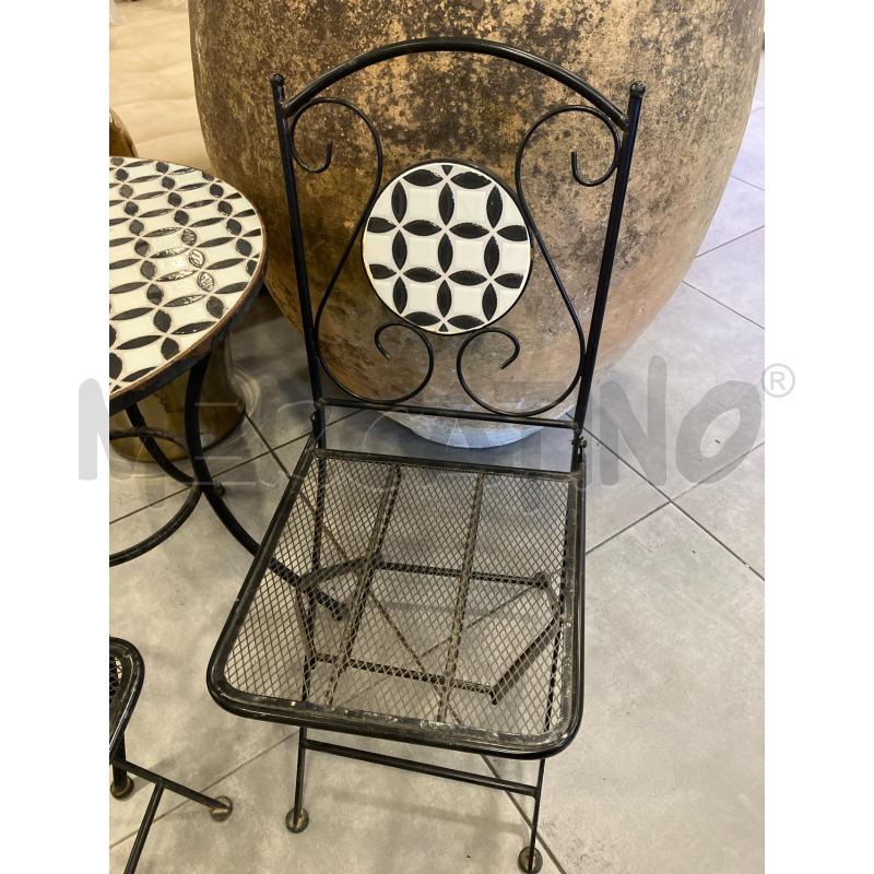TAVOLINO ESTERNO GHISA + 2 SEDIE PIEGHEVOLI | Mercatino dell'Usato Roma eur 3