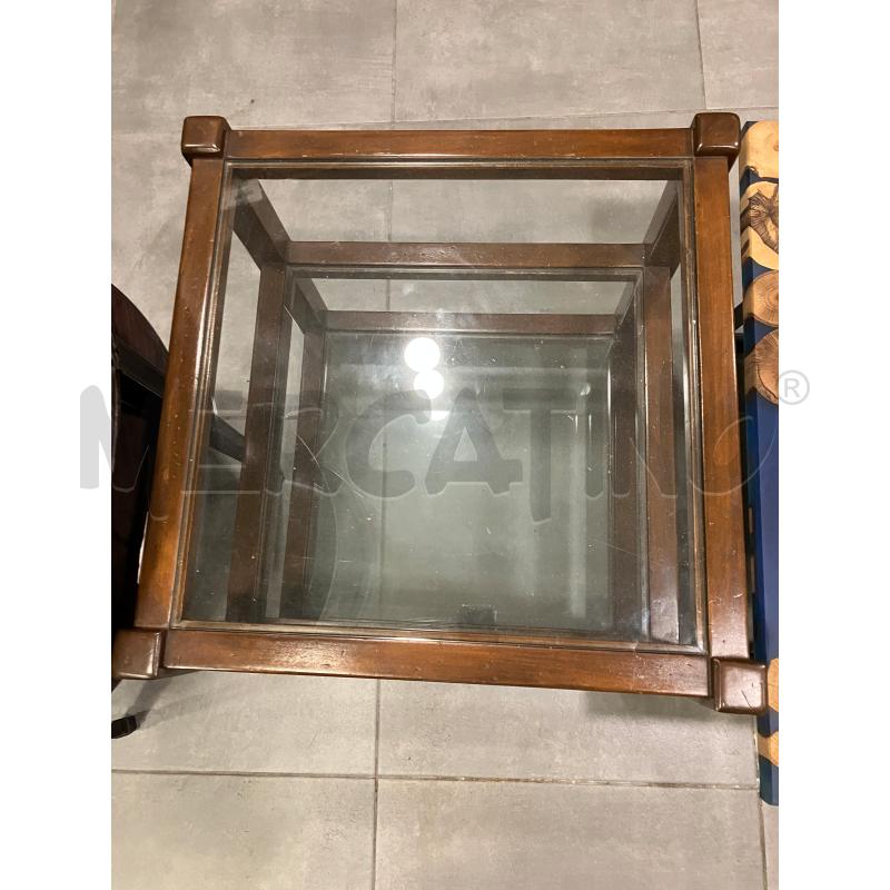 TAVOLINO LEGNO P/VETRO 3  | Mercatino dell'Usato Roma eur 2
