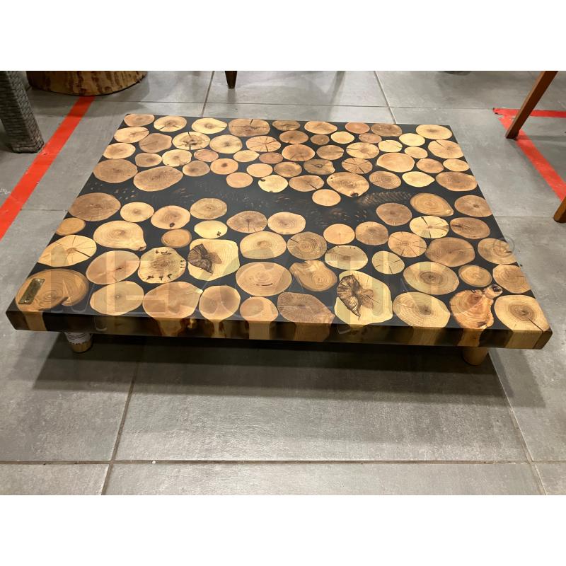 TAVOLINO MOLTO BASSO TRONCHI PIGNE | Mercatino dell'Usato Roma eur 1