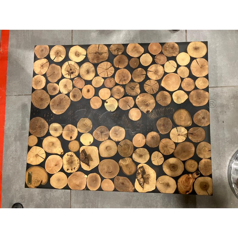 TAVOLINO MOLTO BASSO TRONCHI PIGNE | Mercatino dell'Usato Roma eur 3