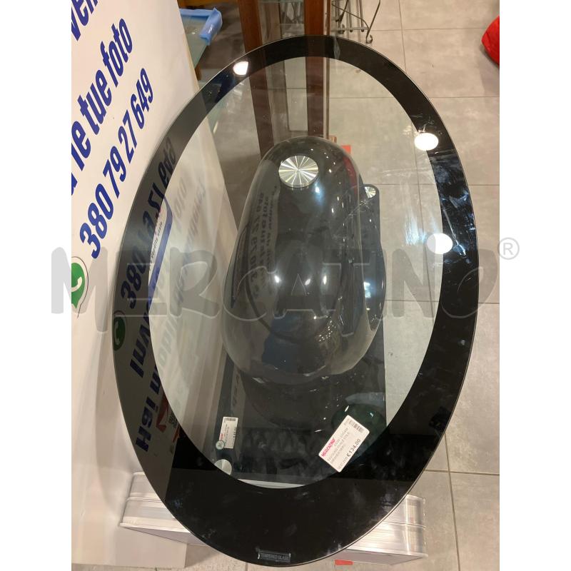 TAVOLINO OVALE STILE MIRANDA NERO | Mercatino dell'Usato Roma eur 2