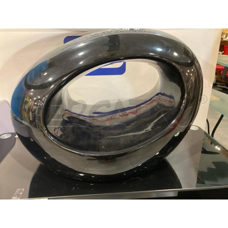 TAVOLINO OVALE STILE MIRANDA NERO | Mercatino dell'Usato Roma eur 3