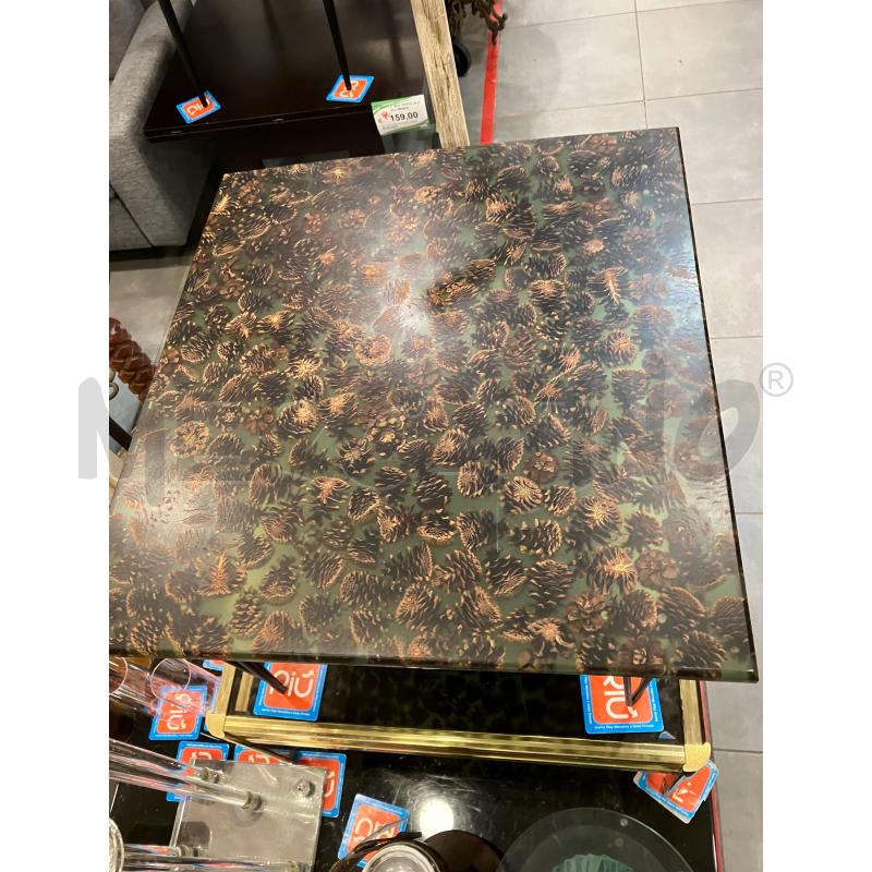 TAVOLINO QUA RESINA VER PIGNE | Mercatino dell'Usato Roma eur 2