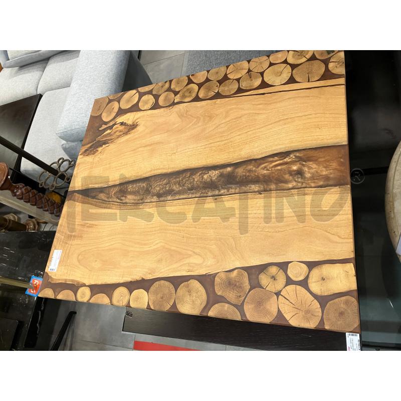 TAVOLINO RESINA MAR LEGNO  | Mercatino dell'Usato Roma eur 2