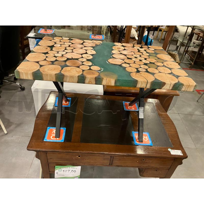 TAVOLINO RESINA VERDE RET B/MET | Mercatino dell'Usato Roma eur 1
