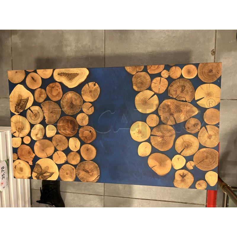 TAVOLINO RET RESINA BLU B/MET | Mercatino dell'Usato Roma eur 3