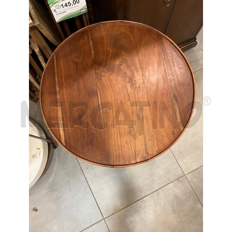 TAVOLINO TEAK TONDO | Mercatino dell'Usato Roma eur 2