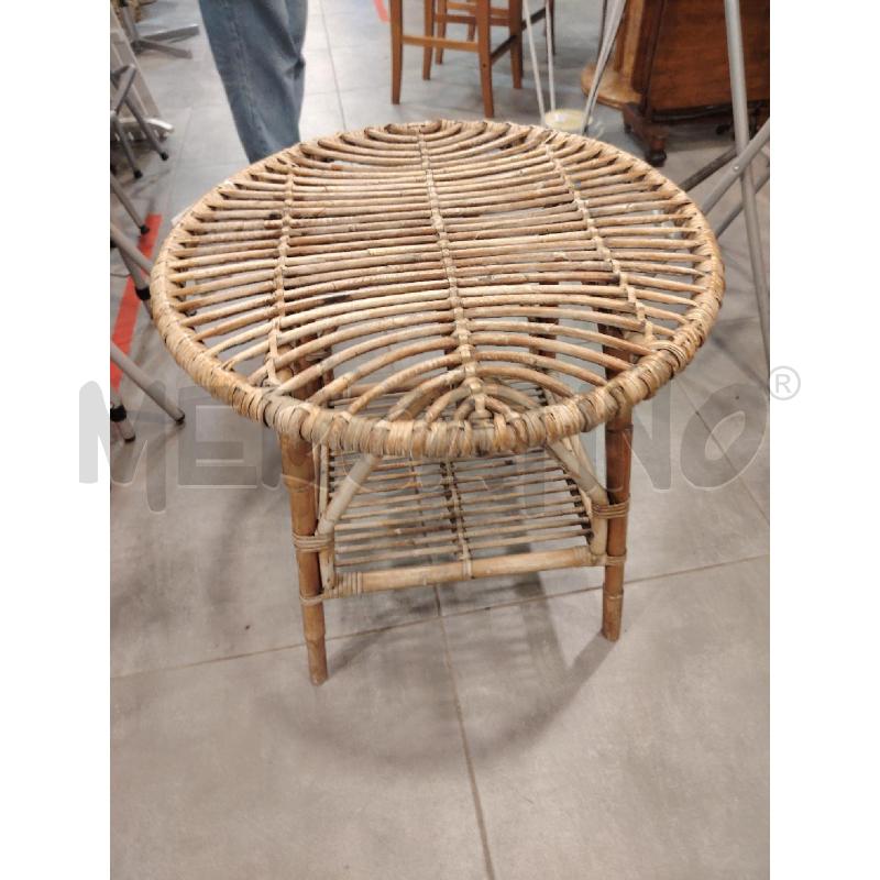 TAVOLINO TONDO BAMBOO | Mercatino dell'Usato Roma eur 1