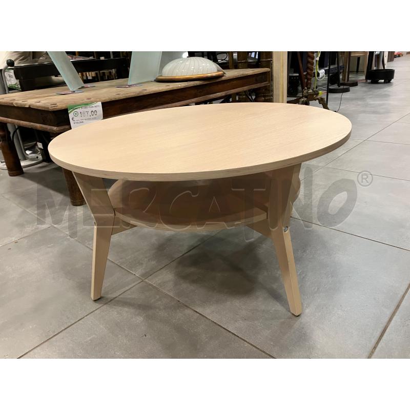 TAVOLINO TONDO BASSO BEIGE | Mercatino dell'Usato Roma eur 1