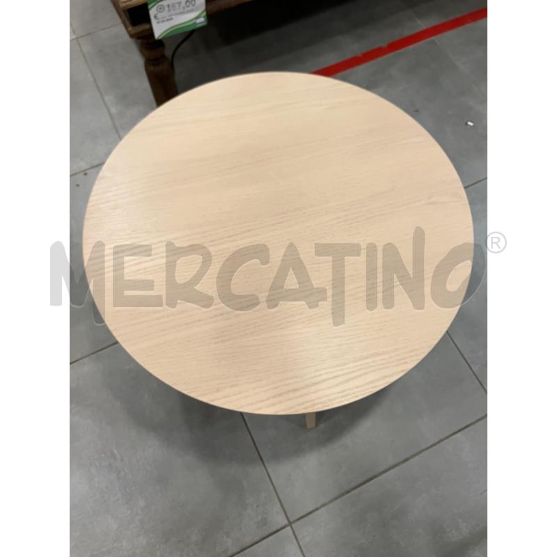 TAVOLINO TONDO BASSO BEIGE | Mercatino dell'Usato Roma eur 2