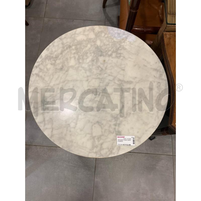 TAVOLINO TONDO GHISA P/MARMO | Mercatino dell'Usato Roma eur 2