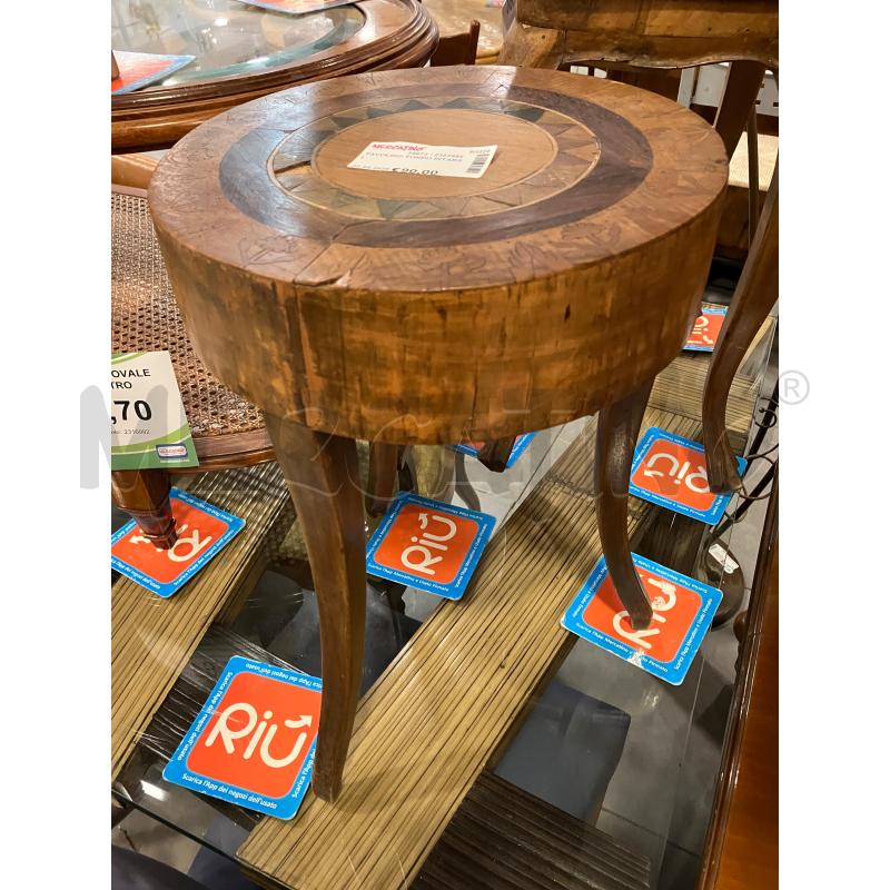 TAVOLINO TONDO INTARSI | Mercatino dell'Usato Roma eur 1