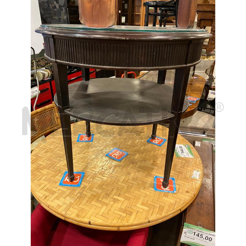 TAVOLINO TONDO MOGANO | Mercatino dell'Usato Roma eur 1