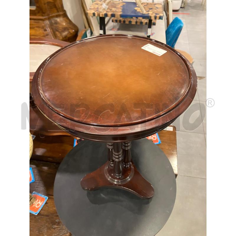 TAVOLINO TONDO MOGANO | Mercatino dell'Usato Roma eur 2