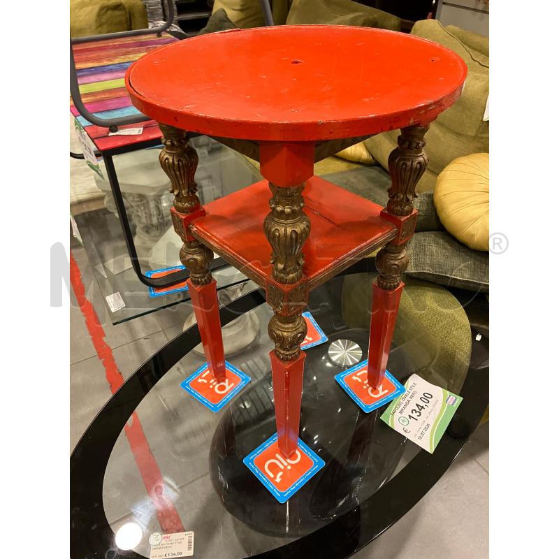 TAVOLINO TONDO ROSSO DOR | Mercatino dell'Usato Roma eur 1