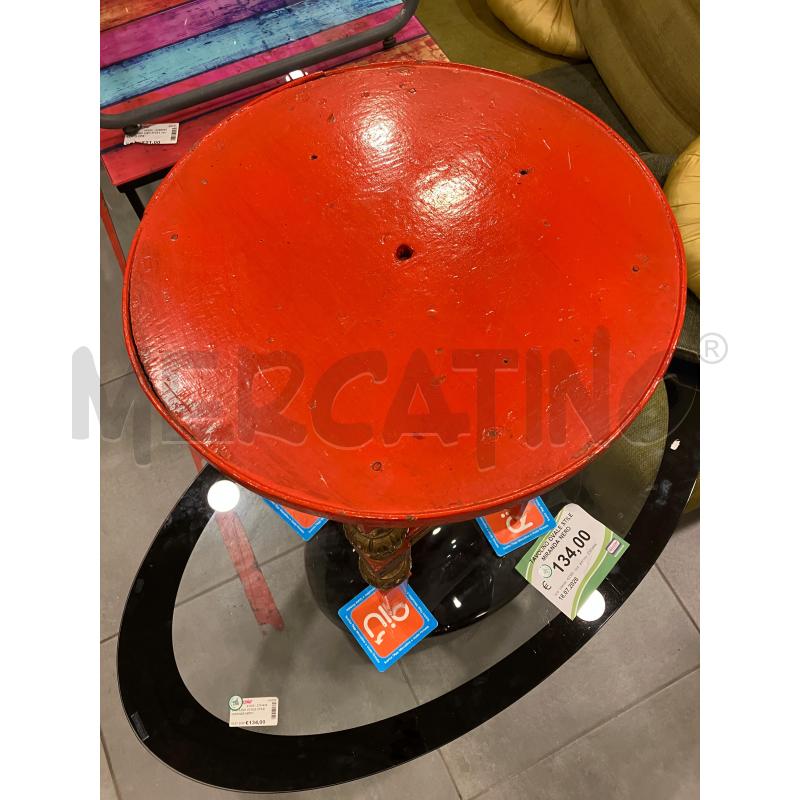 TAVOLINO TONDO ROSSO DOR | Mercatino dell'Usato Roma eur 2