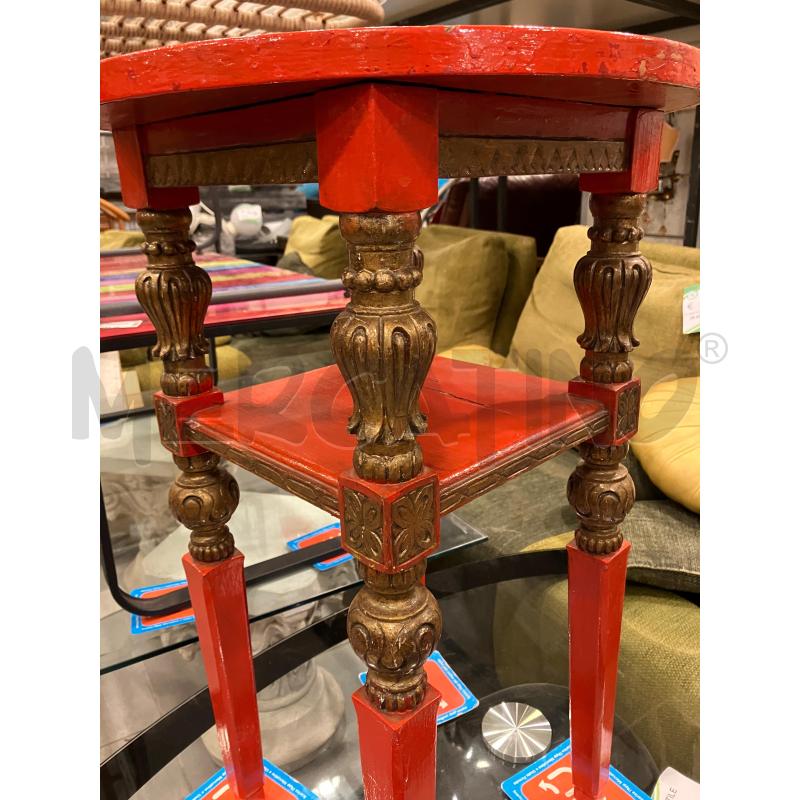 TAVOLINO TONDO ROSSO DOR | Mercatino dell'Usato Roma eur 3